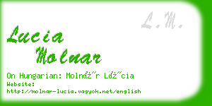 lucia molnar business card